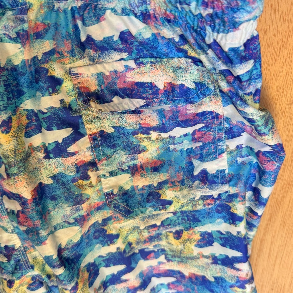 MICHAELS SWIMWEAR MEN'S FISH BLUE SWIM TRUNK Size XXL - Picture 7 of 11